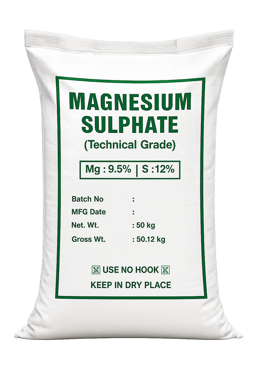 Magnesium Sulphate Technical Grade 50 kg bag — Mg 9.5% | S 12%